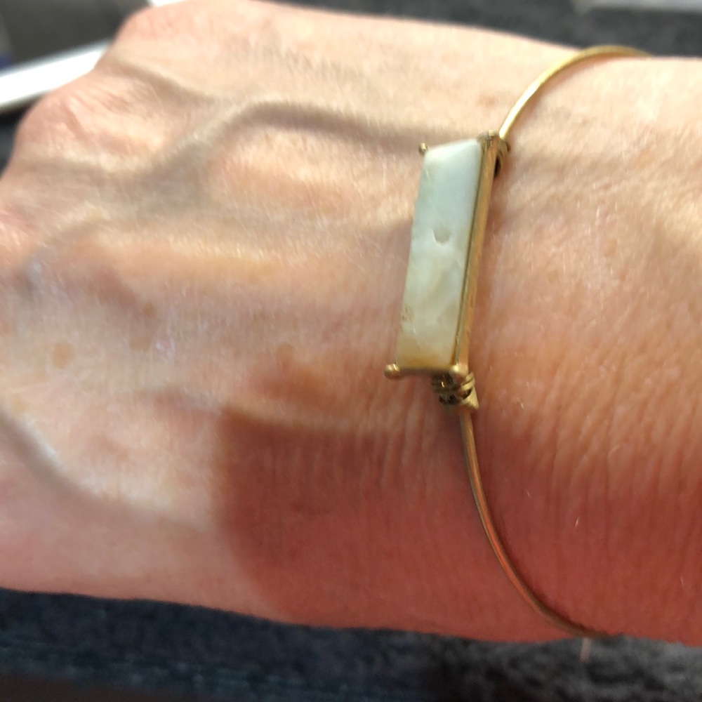 Canvas Gold Tone and Gray Bangle! - Picture 4 of 7